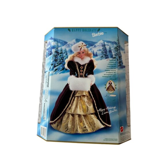 MATTEL Happy Holidays 1996 Limited Edition Blonde Barbie Doll NEW NIB - Picture 5 of 7